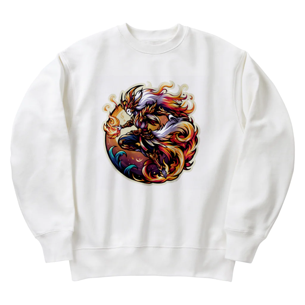 かーふくんのあがきショップの炎風（エンプウ） Heavyweight Crew Neck Sweatshirt