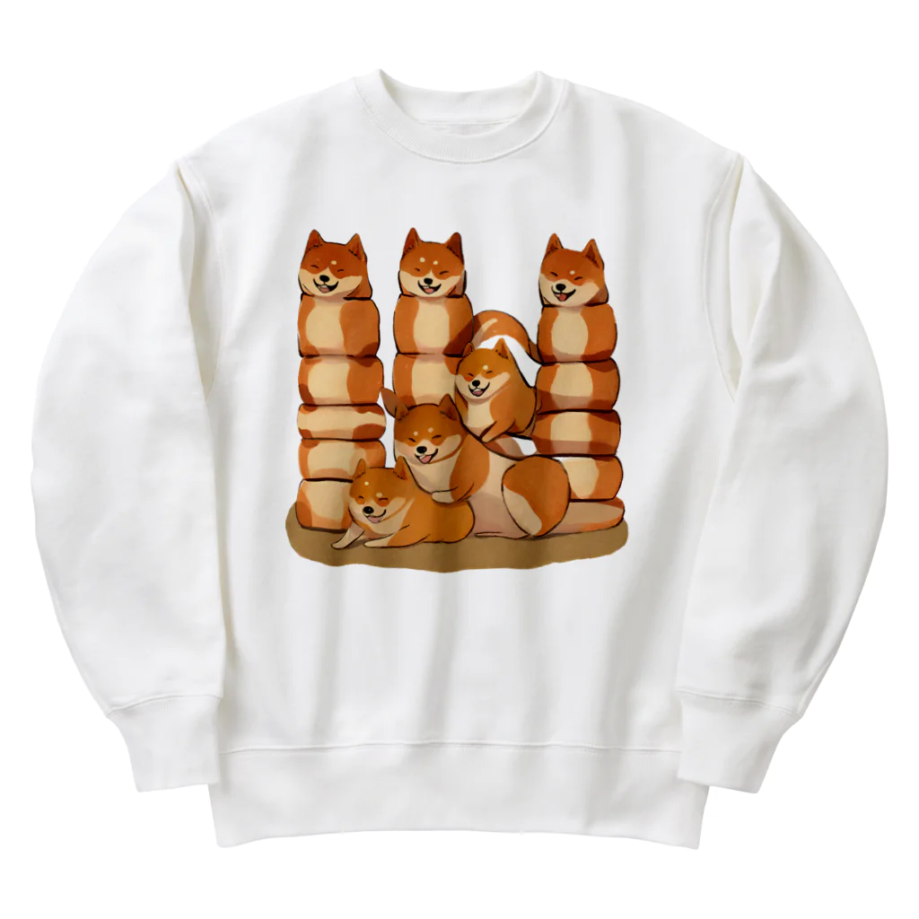 Wifebearの柴犬トーテンポール Heavyweight Crew Neck Sweatshirt