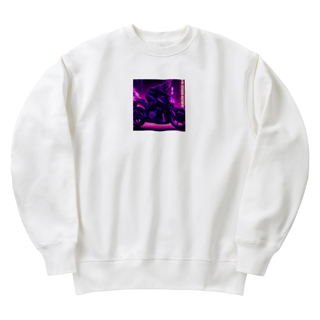 jujumarucatのROCKYCAT　ハーレー Heavyweight Crew Neck Sweatshirt