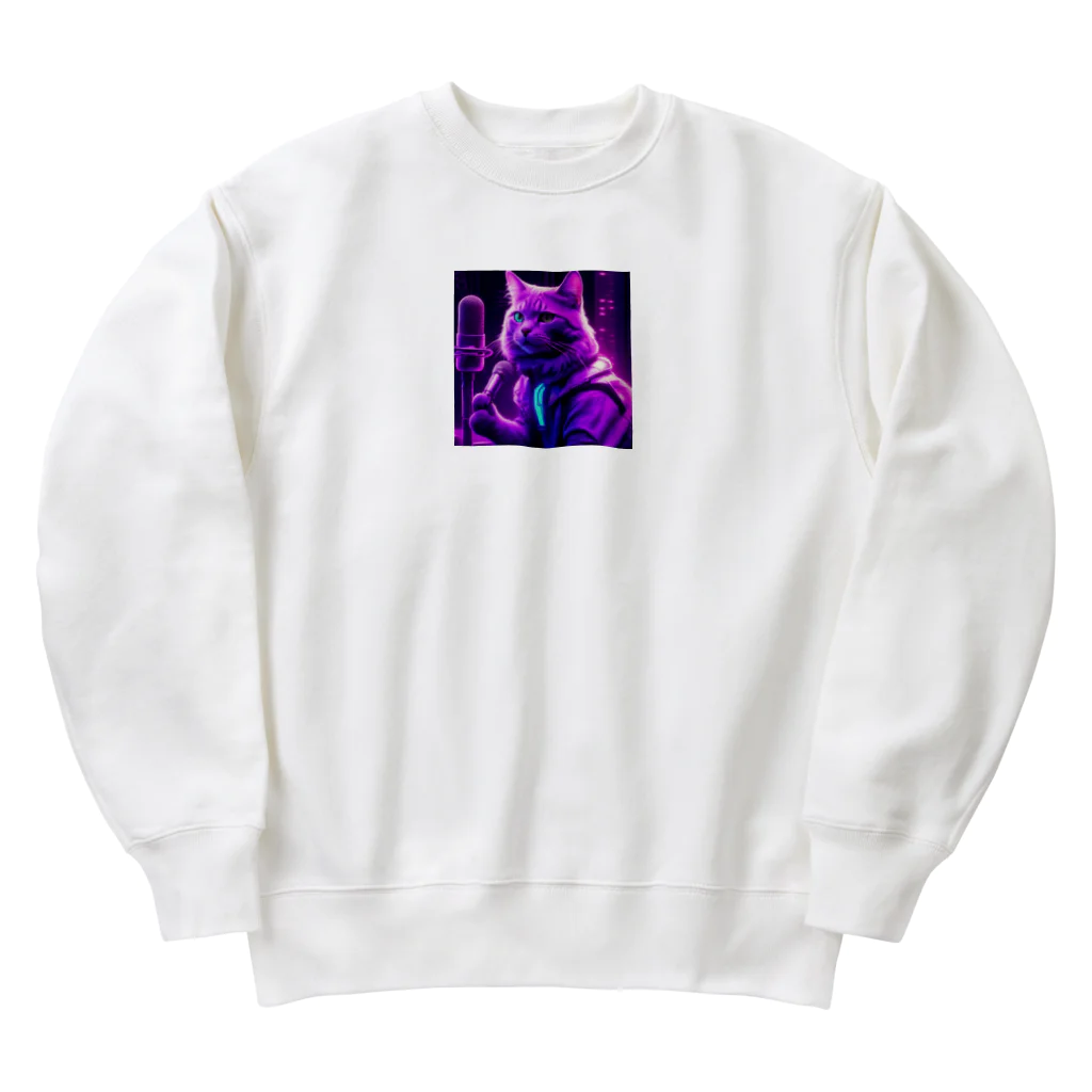 jujumarucatのROCKYCAT　ヴォーカル Heavyweight Crew Neck Sweatshirt