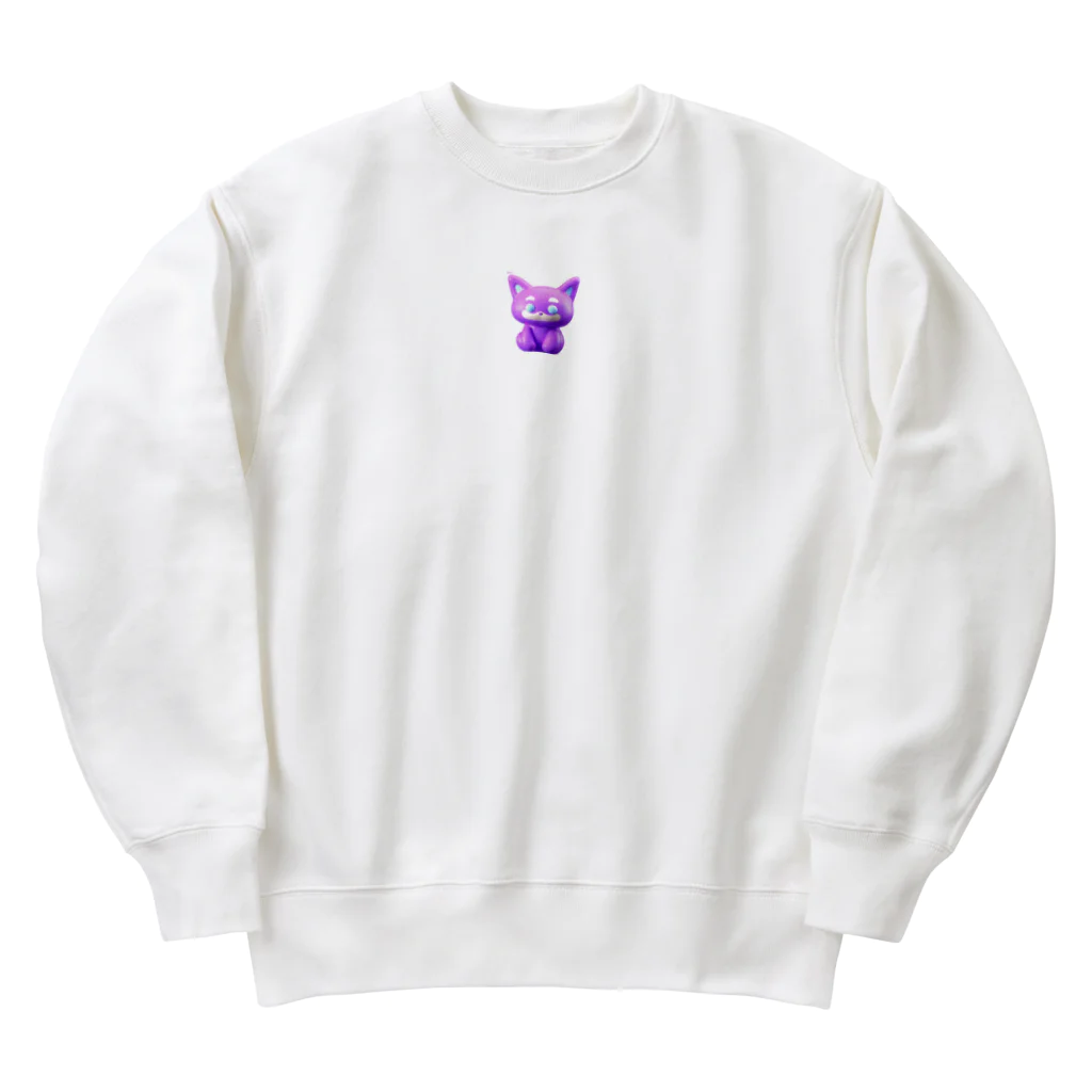 まねきねこのバイオレット　キャット Heavyweight Crew Neck Sweatshirt