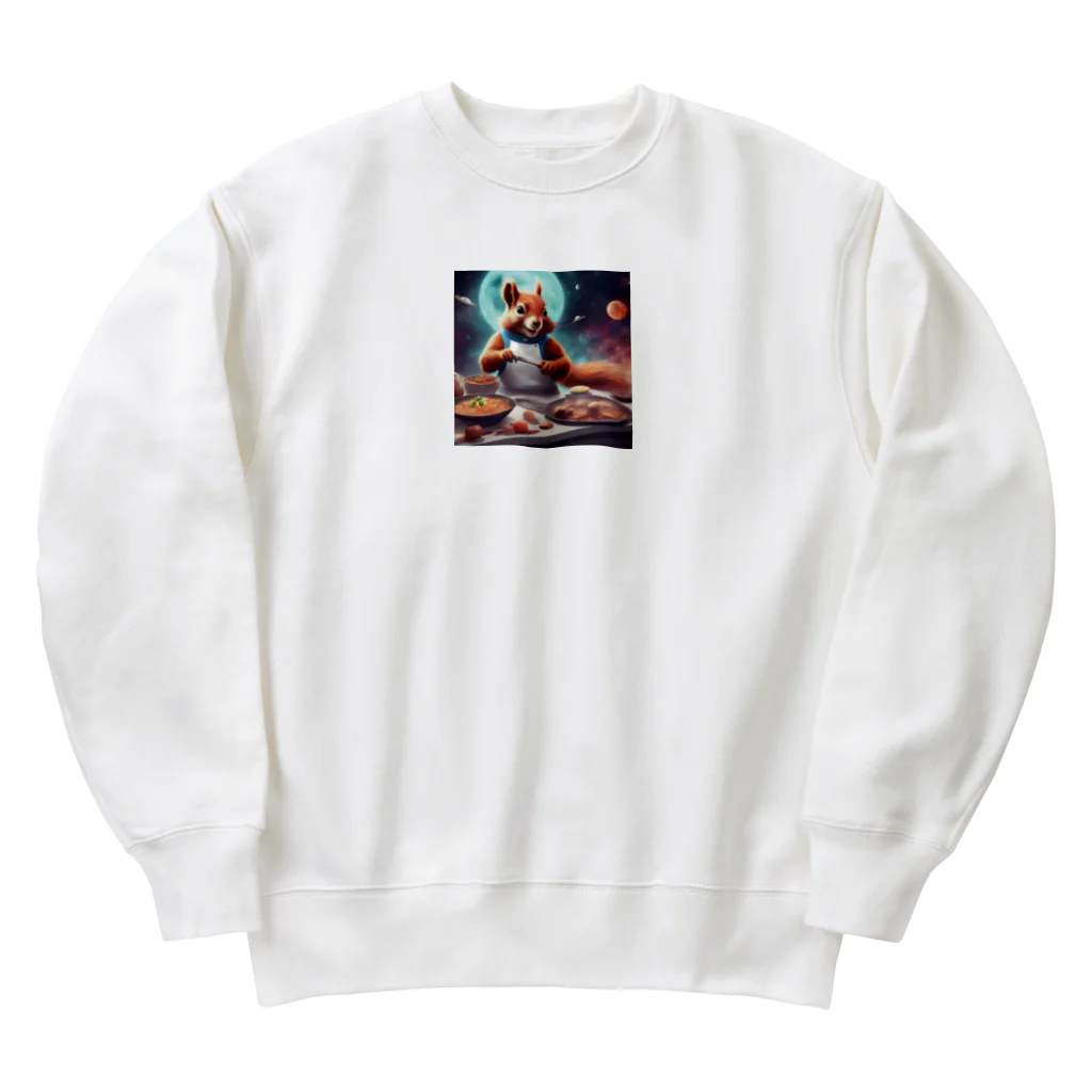 宇宙屋さんのクッキングリス Heavyweight Crew Neck Sweatshirt