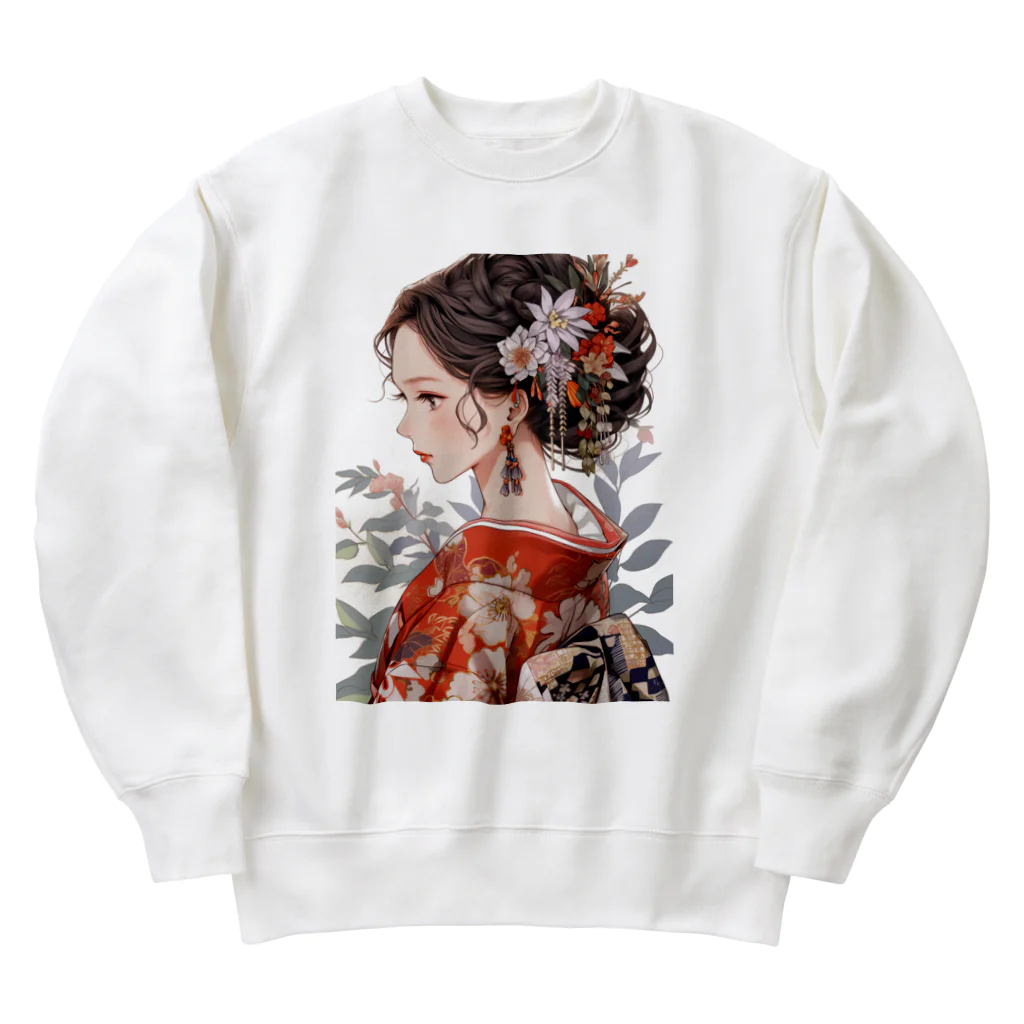 AQUAMETAVERSEの和服姿の女性　sanae 2074 Heavyweight Crew Neck Sweatshirt