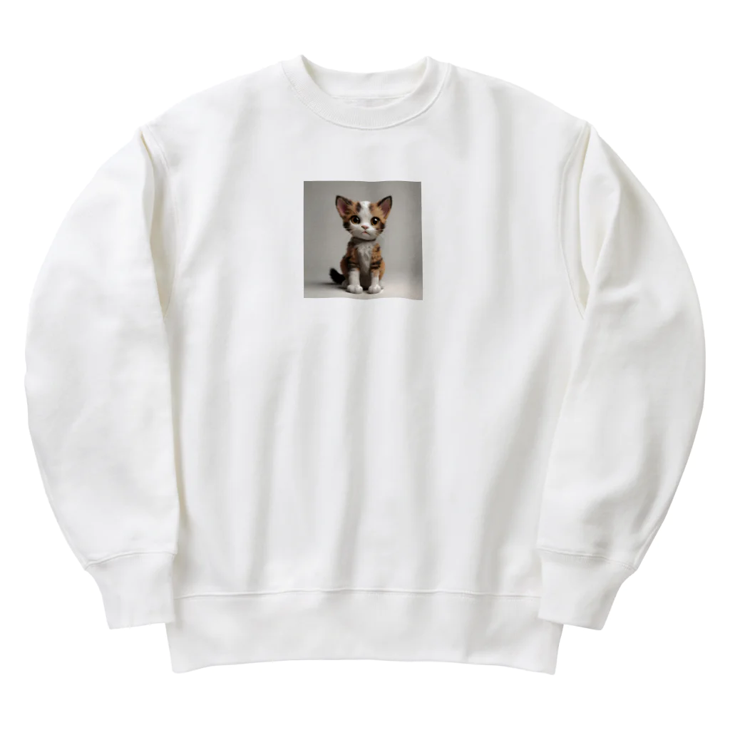 ウエディング♡カップルグッズのかわいいネコ Heavyweight Crew Neck Sweatshirt