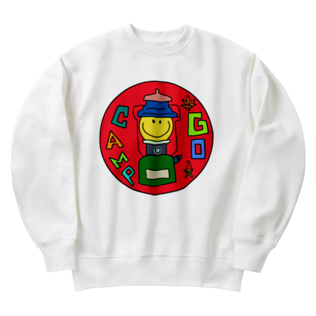 aloha_world_in_circleのGo CAMP Red Heavyweight Crew Neck Sweatshirt