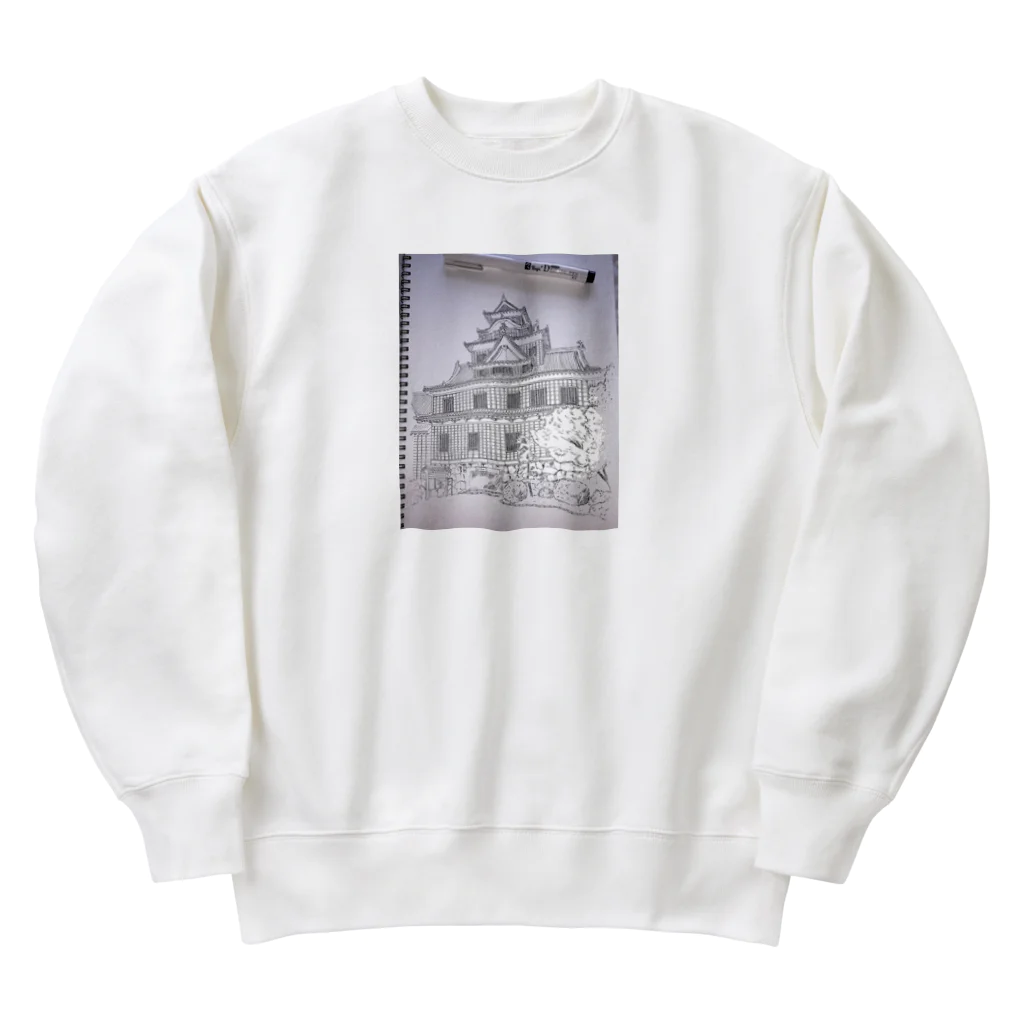 OASIS TOWNの岡山城ペンアート Heavyweight Crew Neck Sweatshirt