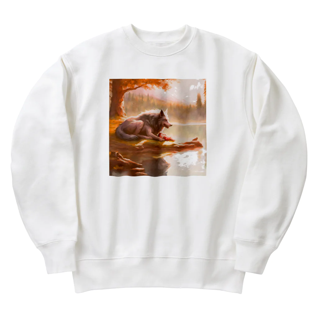 ドリームスケープギャラリーのフェンリルの子守 Heavyweight Crew Neck Sweatshirt