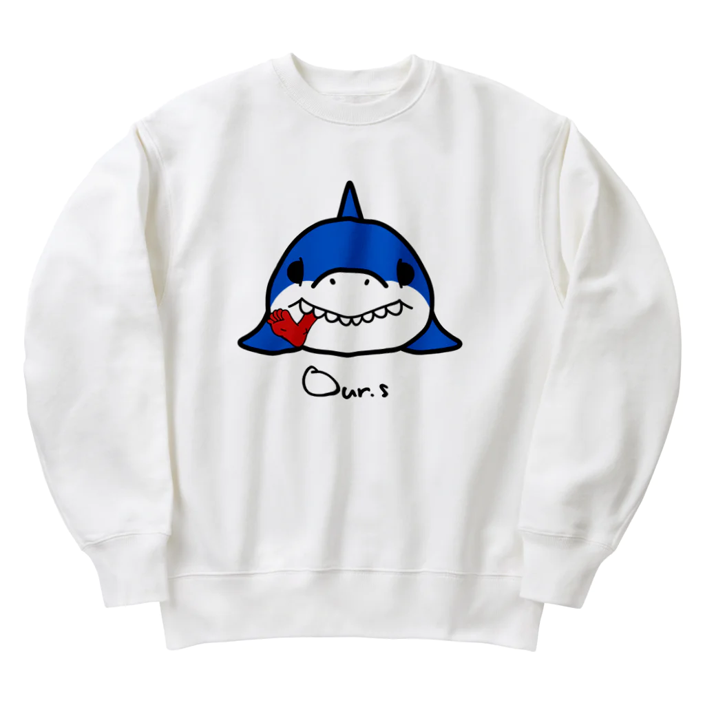 Our.s SUZURI店のヤミーヤミーシャーク Heavyweight Crew Neck Sweatshirt