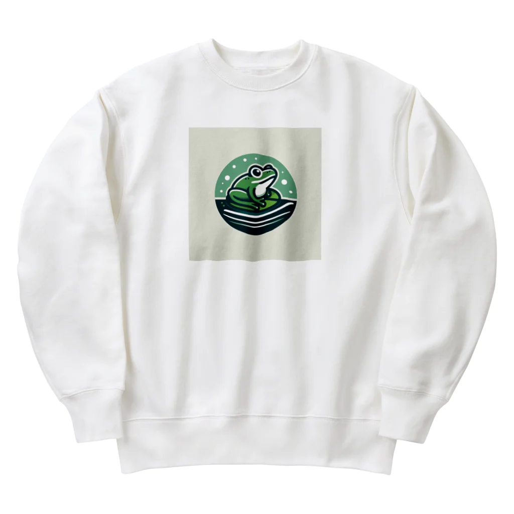 Design Harborのcute frog Heavyweight Crew Neck Sweatshirt