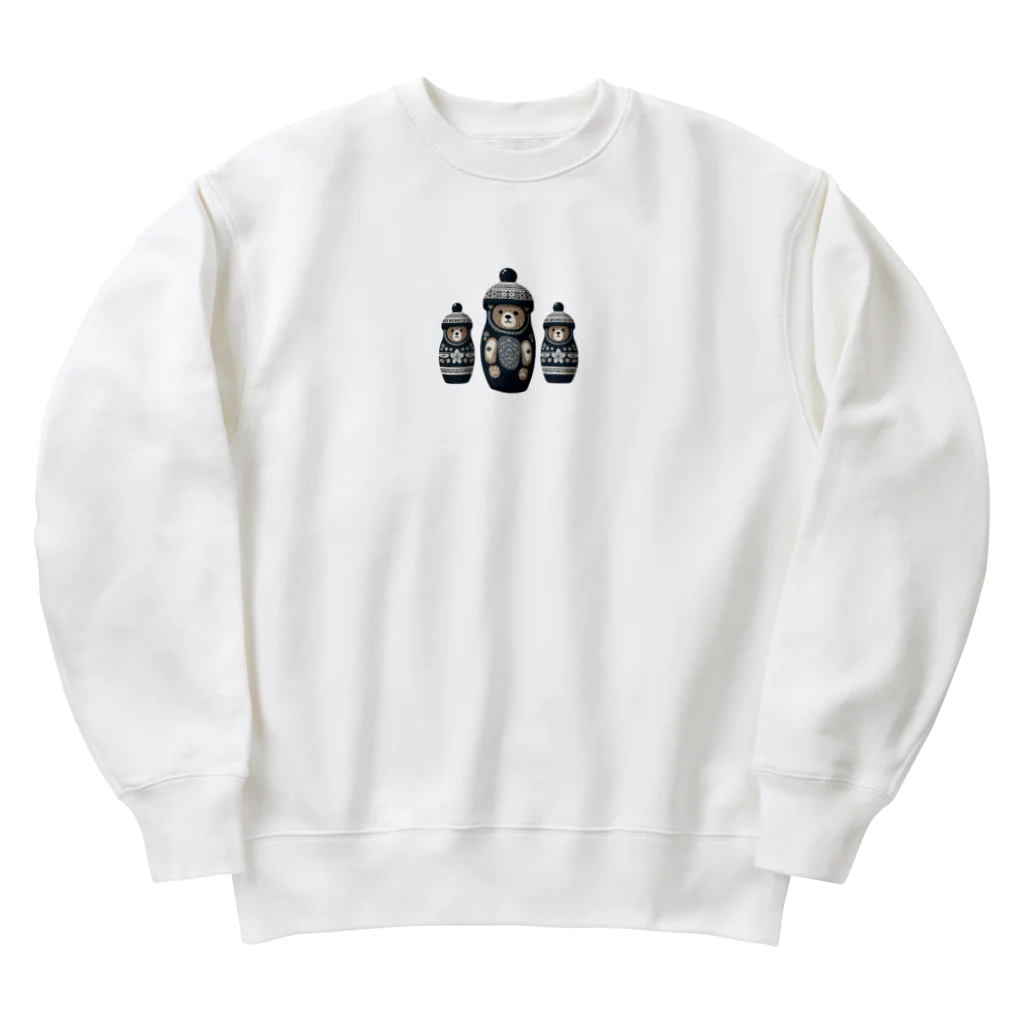 itanki3のグリズリーこけし Heavyweight Crew Neck Sweatshirt