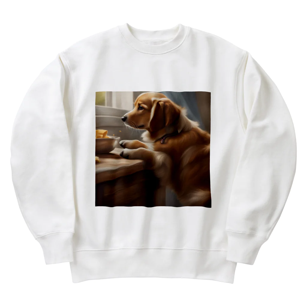 ponazuの帰りを待つ犬 Heavyweight Crew Neck Sweatshirt