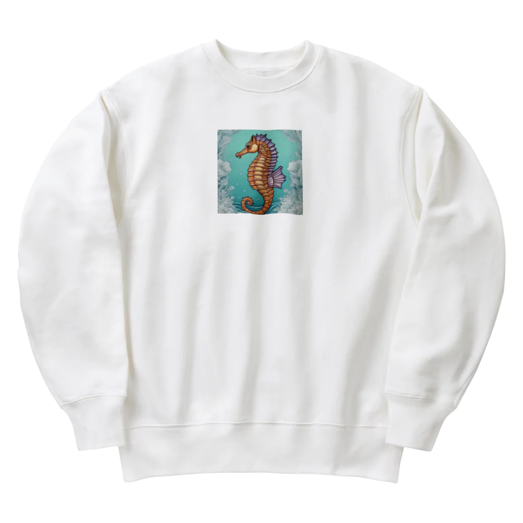 gen_sandesuのタツノオトシゴやで Heavyweight Crew Neck Sweatshirt