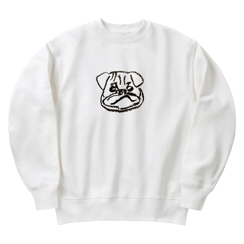 らくがきクレヨンのらくがきイヌくん Heavyweight Crew Neck Sweatshirt