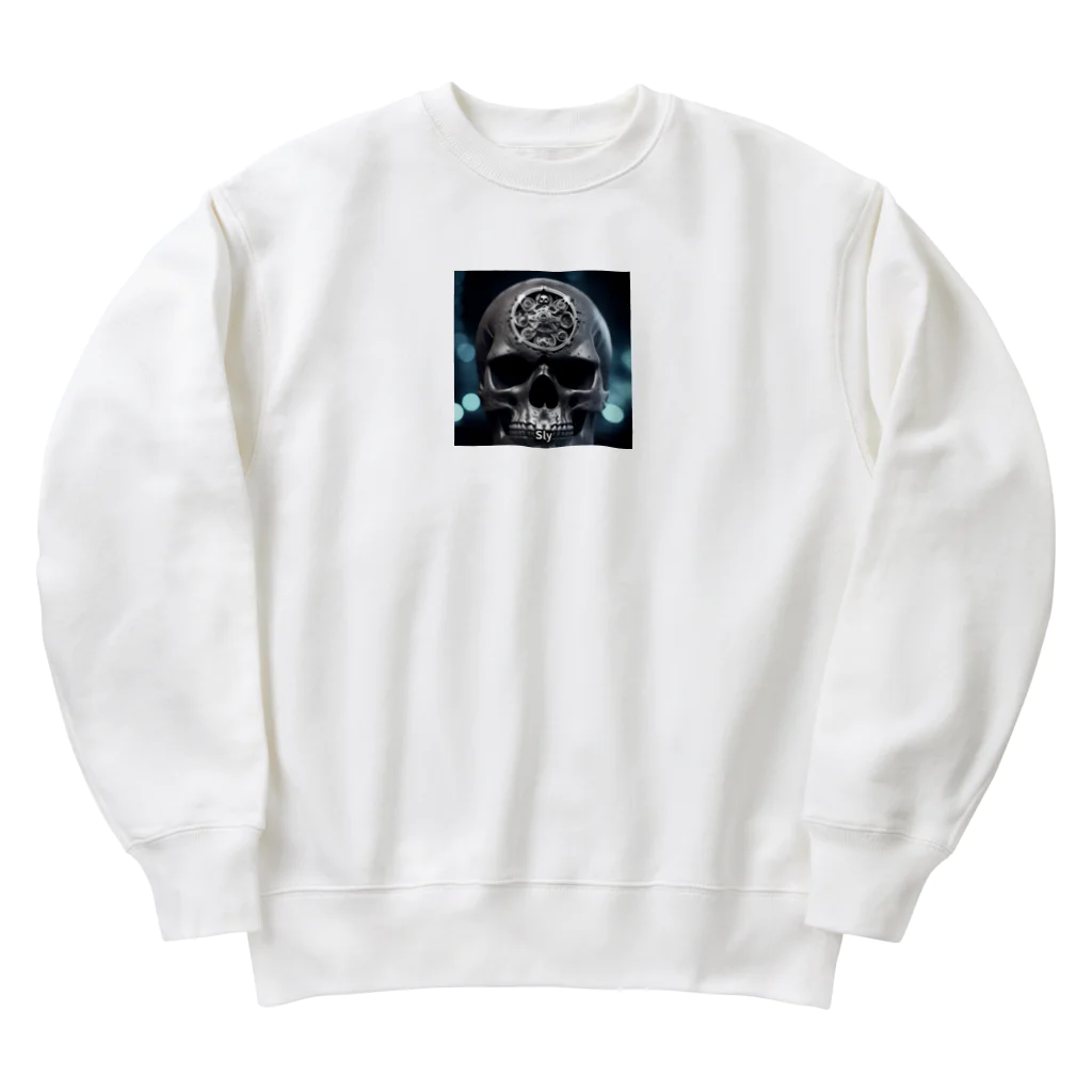 まゆのあかりの骸骨進化中 Heavyweight Crew Neck Sweatshirt