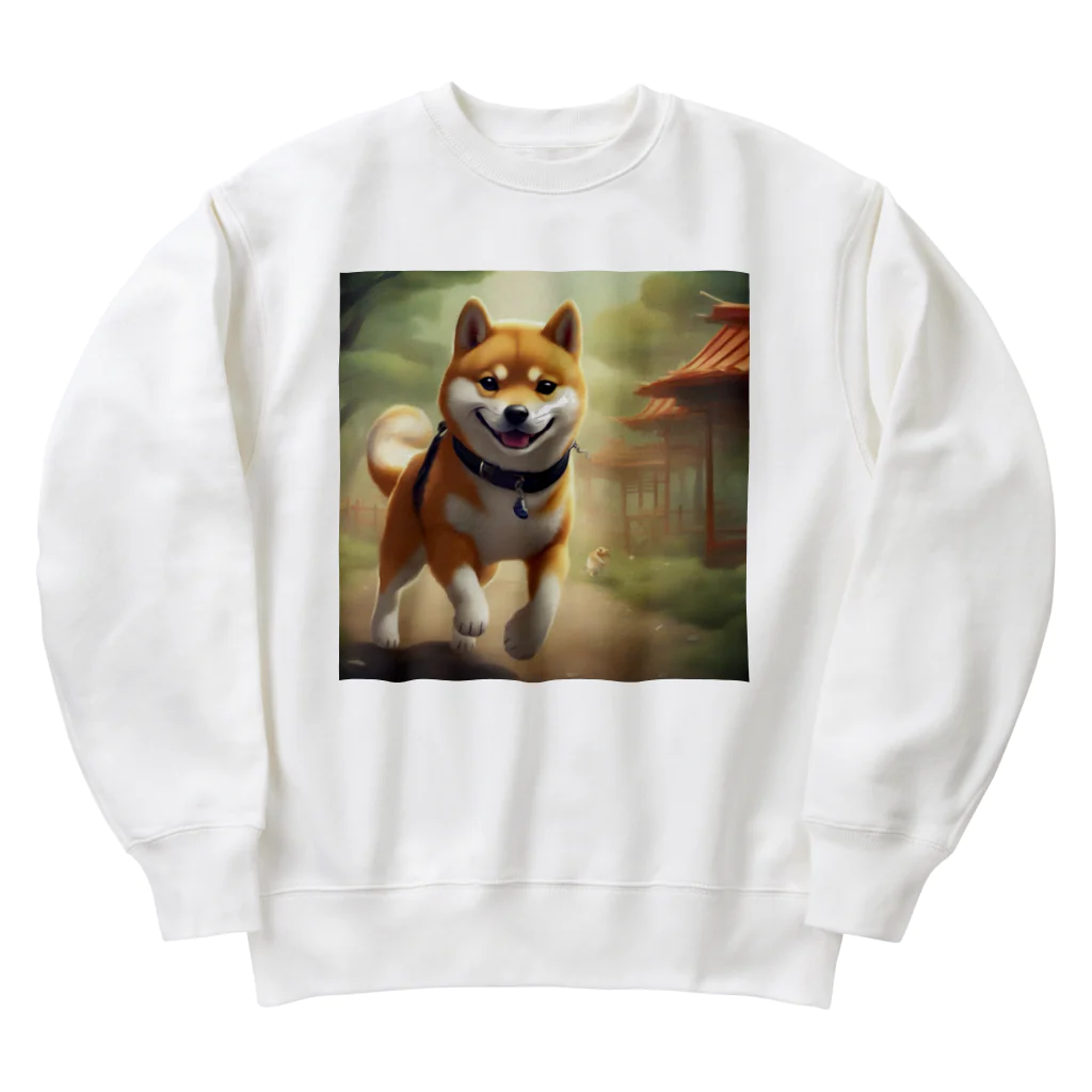 Ricky-Rickyのやんちゃな柴犬 Heavyweight Crew Neck Sweatshirt