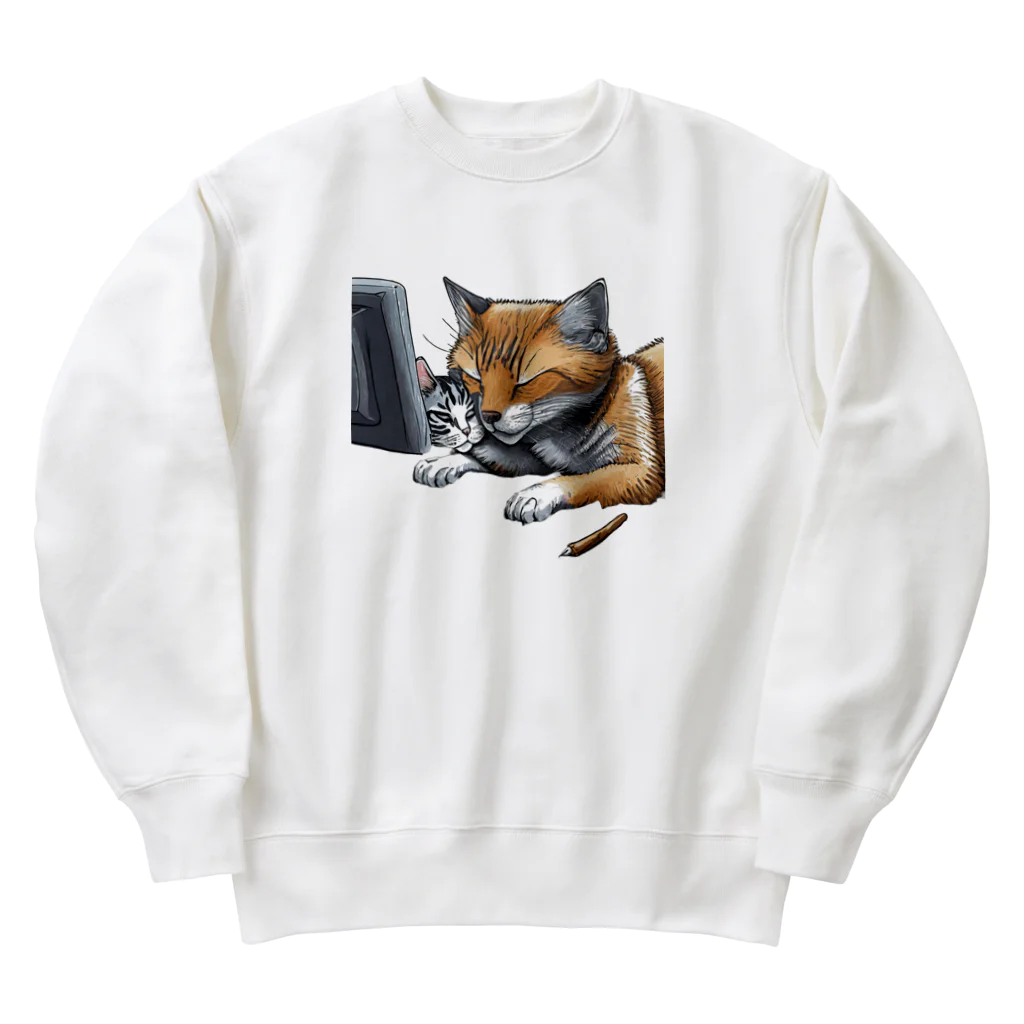 RaVaの犬と猫 Heavyweight Crew Neck Sweatshirt