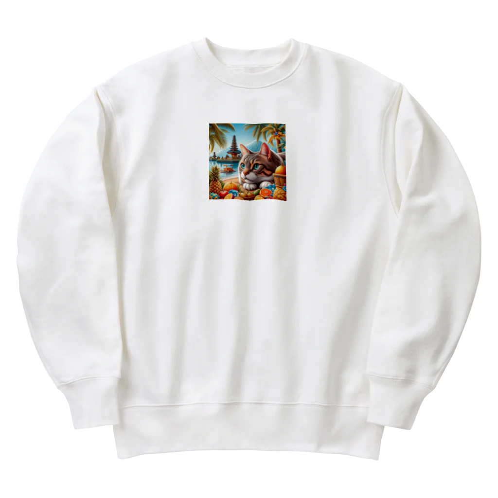 jkmurataの旅大好きなカッコいいねこがバリ島でのんびり Heavyweight Crew Neck Sweatshirt