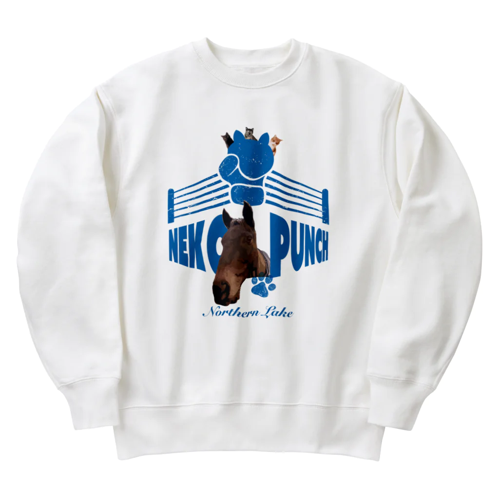 Loveuma. official shopのPUNCH! PUNCH! NEKO PUNCH! by NLD Heavyweight Crew Neck Sweatshirt