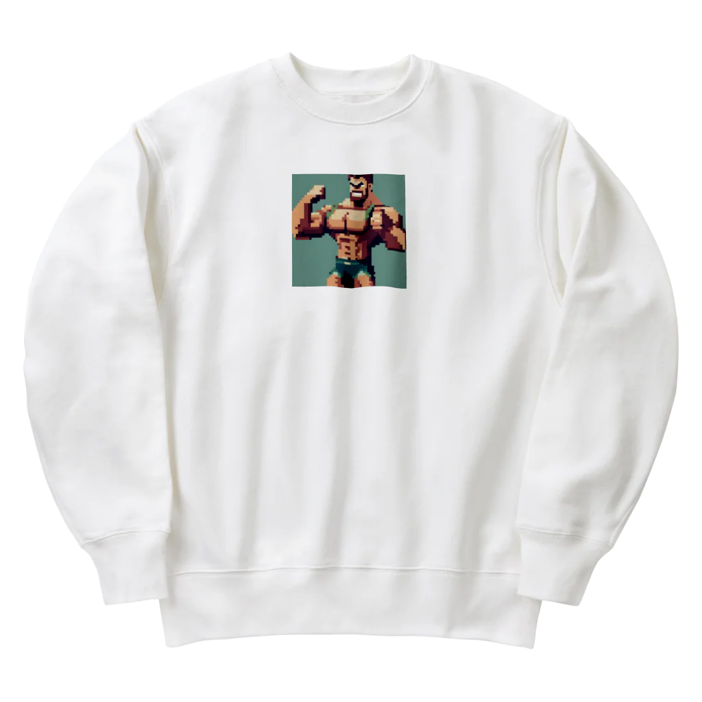 nakasato442のマッチョのドット絵６ Heavyweight Crew Neck Sweatshirt