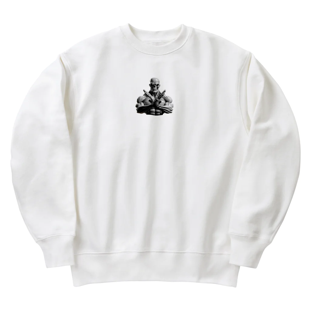 たまちのムキムキスケルトン Heavyweight Crew Neck Sweatshirt