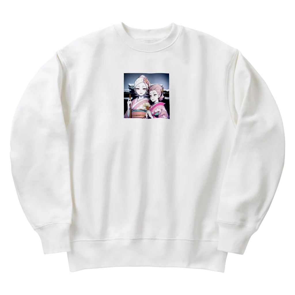 bigbamboofamilyの白く透き通る肌の娘達 Heavyweight Crew Neck Sweatshirt