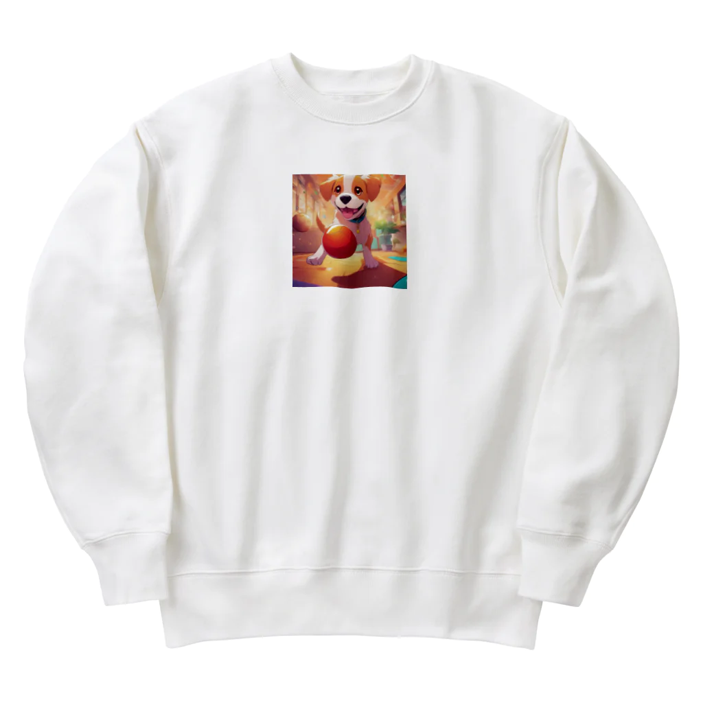 TEFのボールと戯れる犬 Heavyweight Crew Neck Sweatshirt