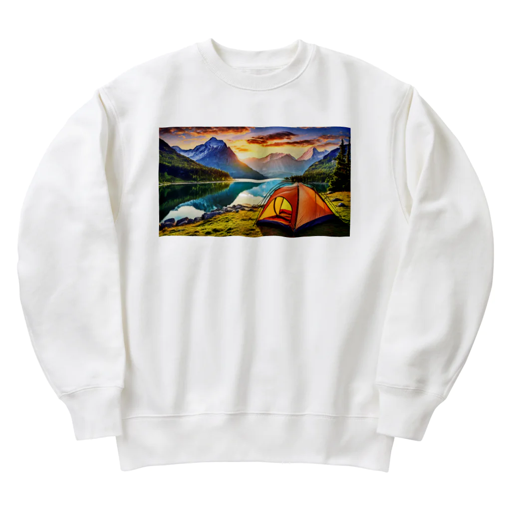 Kz_25@アウトドアーのキャンプファッション -Sunrise- Heavyweight Crew Neck Sweatshirt