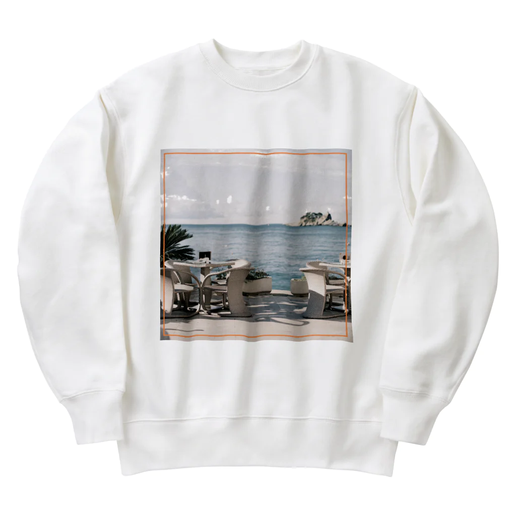 Apricot_taruの海辺のカフェ Heavyweight Crew Neck Sweatshirt