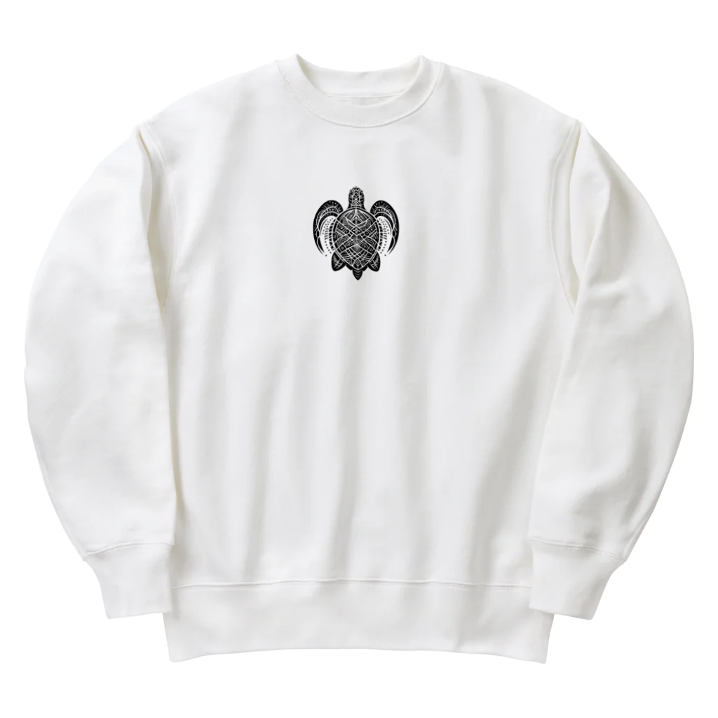 MYoshiのトライバル柄　亀 Heavyweight Crew Neck Sweatshirt