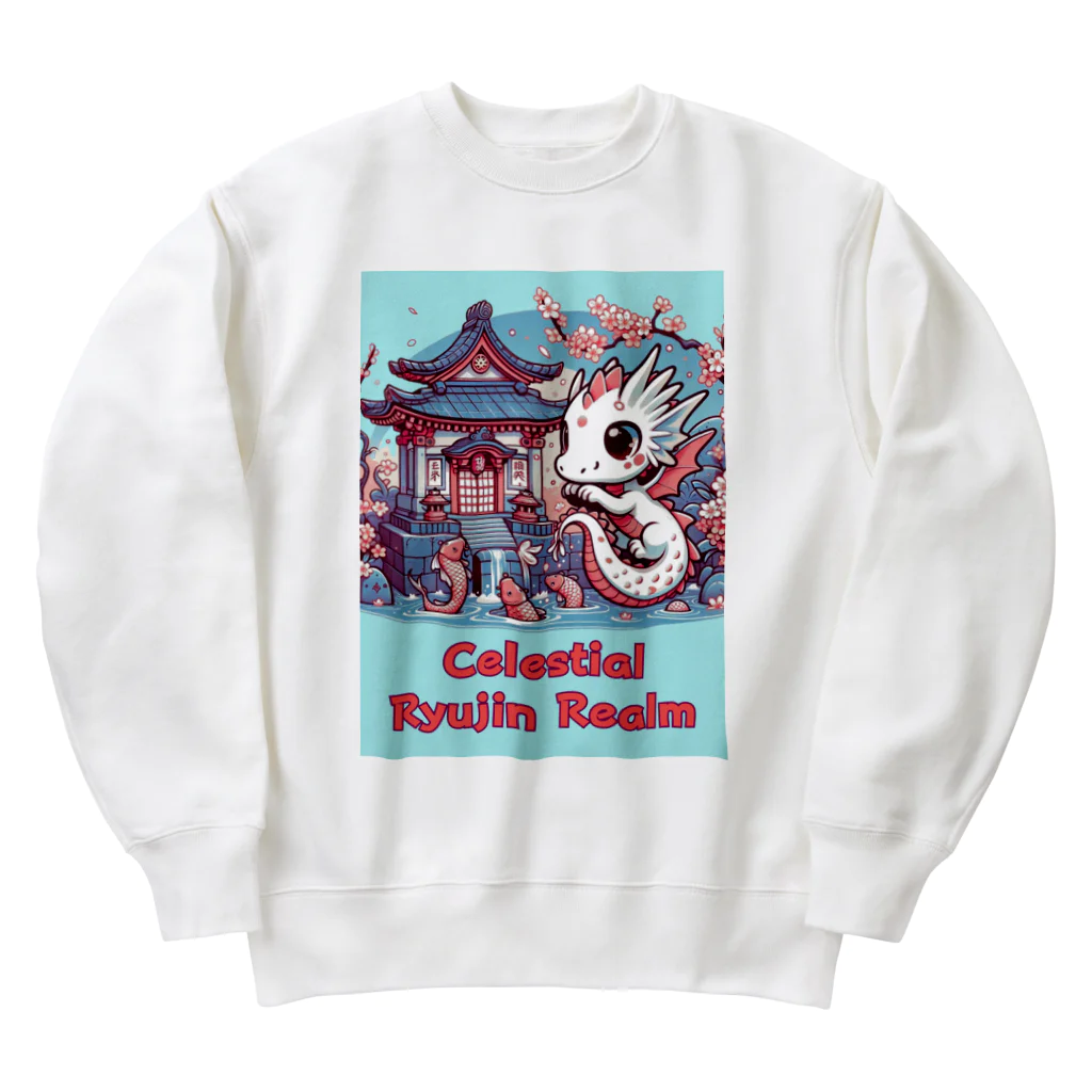 大江戸花火祭りのCelestial Ryujin Realm～天上の龍神領域3 Heavyweight Crew Neck Sweatshirt