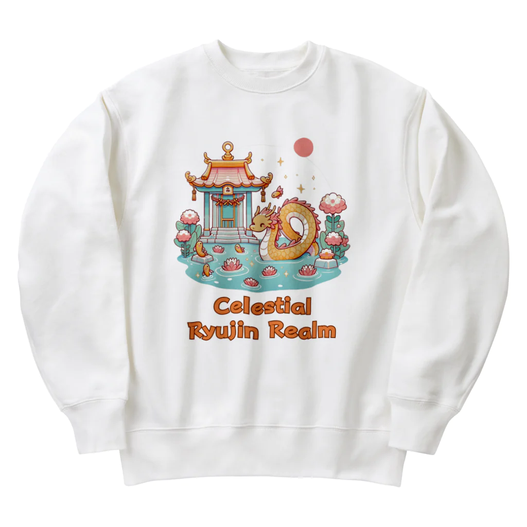 大江戸花火祭りのCelestial Ryujin Realm～天上の龍神領域5 Heavyweight Crew Neck Sweatshirt