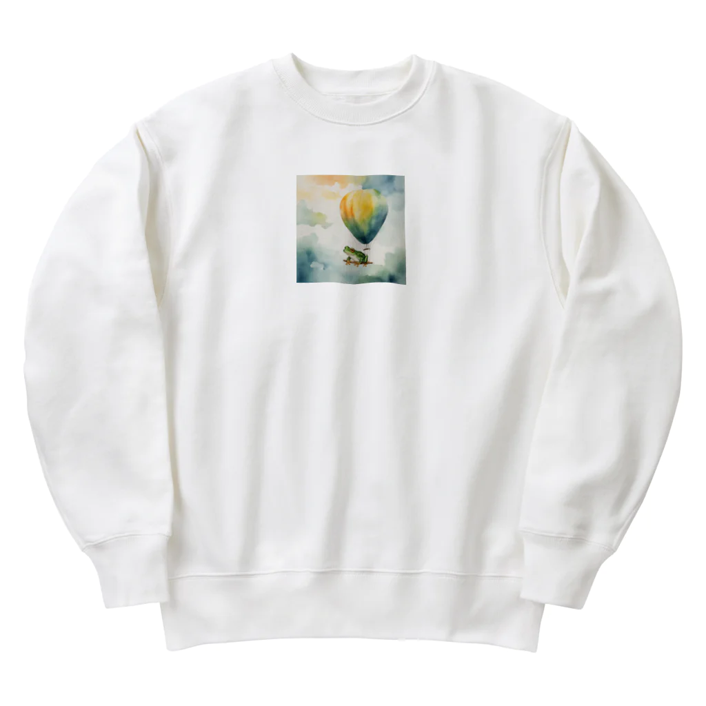 Oimo_shanの旅するカエルさん Heavyweight Crew Neck Sweatshirt