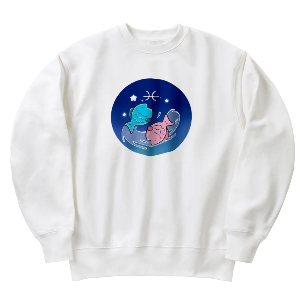 もふもふ堂の魚座 Heavyweight Crew Neck Sweatshirt