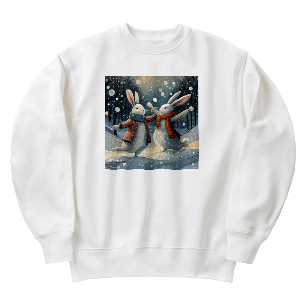 ALICE_nonの踊っているウサギたち Heavyweight Crew Neck Sweatshirt