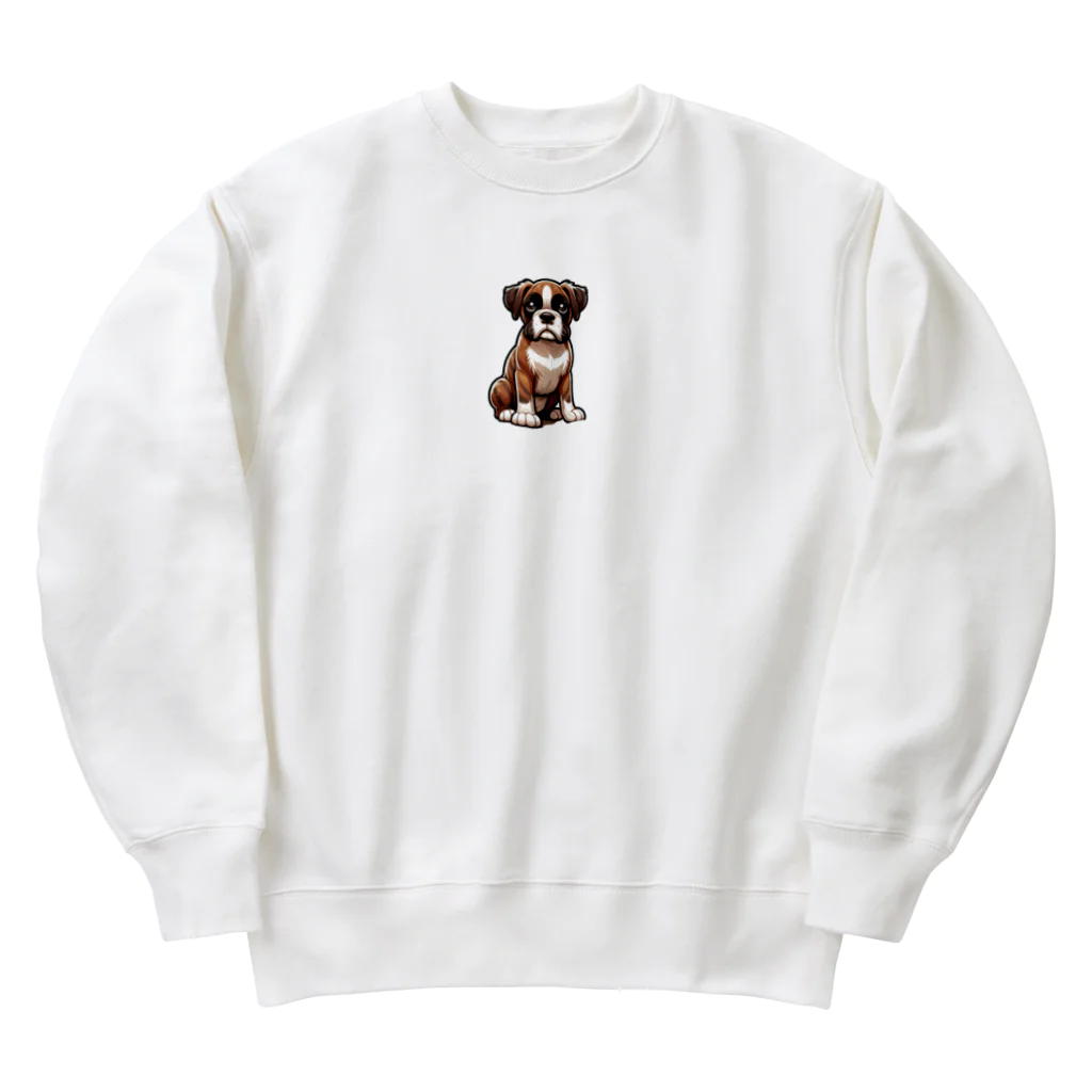 Kawaii あにまるこれくしょんのボクサー【かわいい動物たち】 Heavyweight Crew Neck Sweatshirt