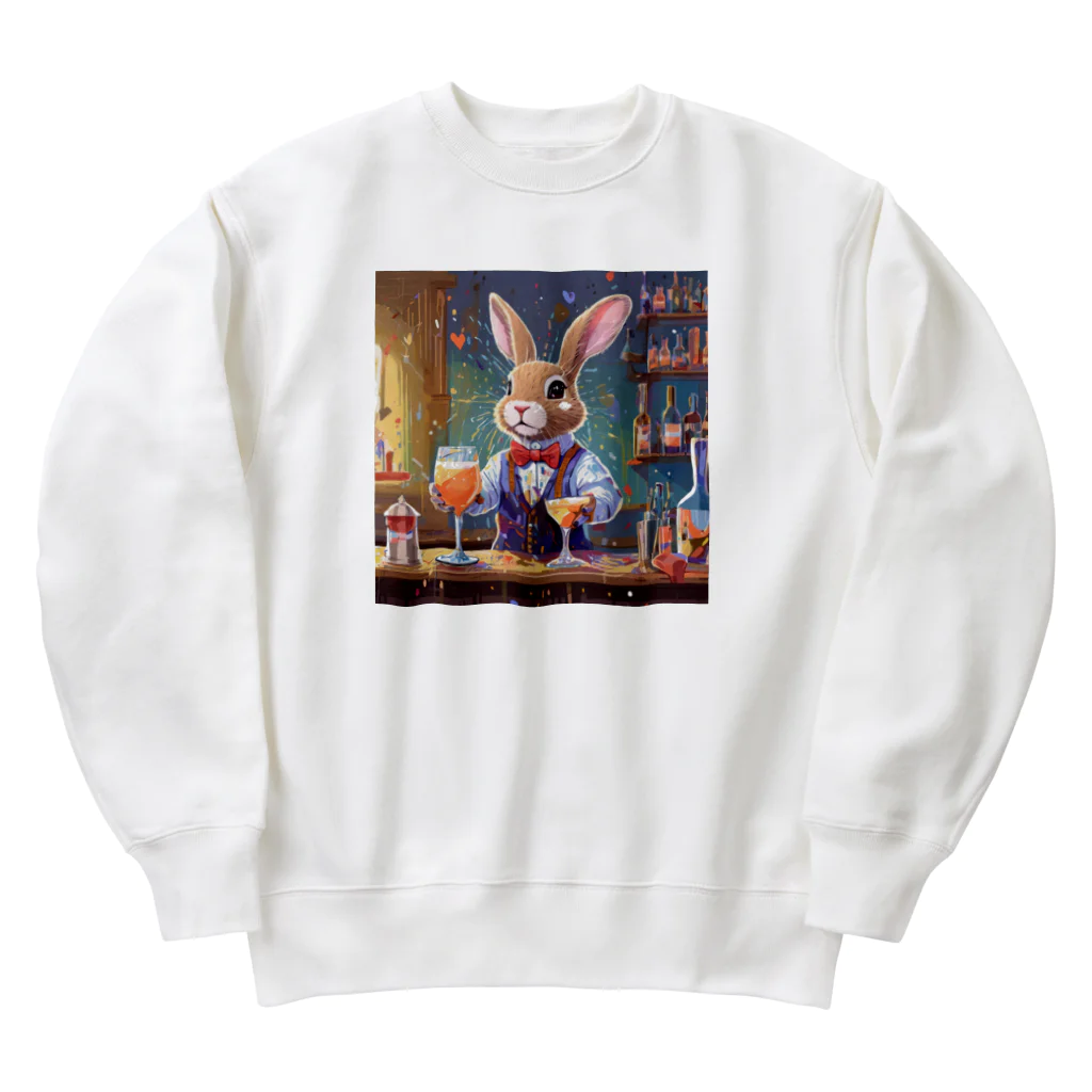 うさぎやのバーテンダーのうさぎ2 Heavyweight Crew Neck Sweatshirt