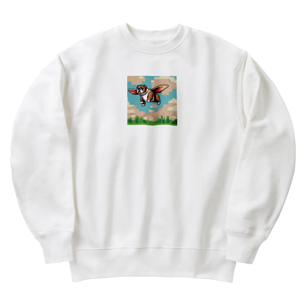 barisukaの空を飛ぶブルドッグ Heavyweight Crew Neck Sweatshirt