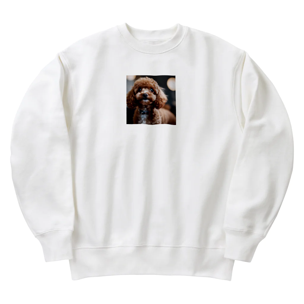 shaiermoiの首をかしげているトイプードル Heavyweight Crew Neck Sweatshirt