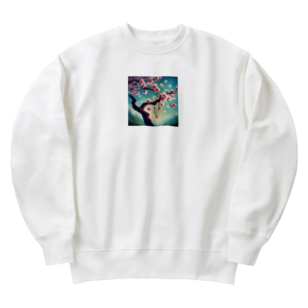 ほっと一息の春桜 Heavyweight Crew Neck Sweatshirt