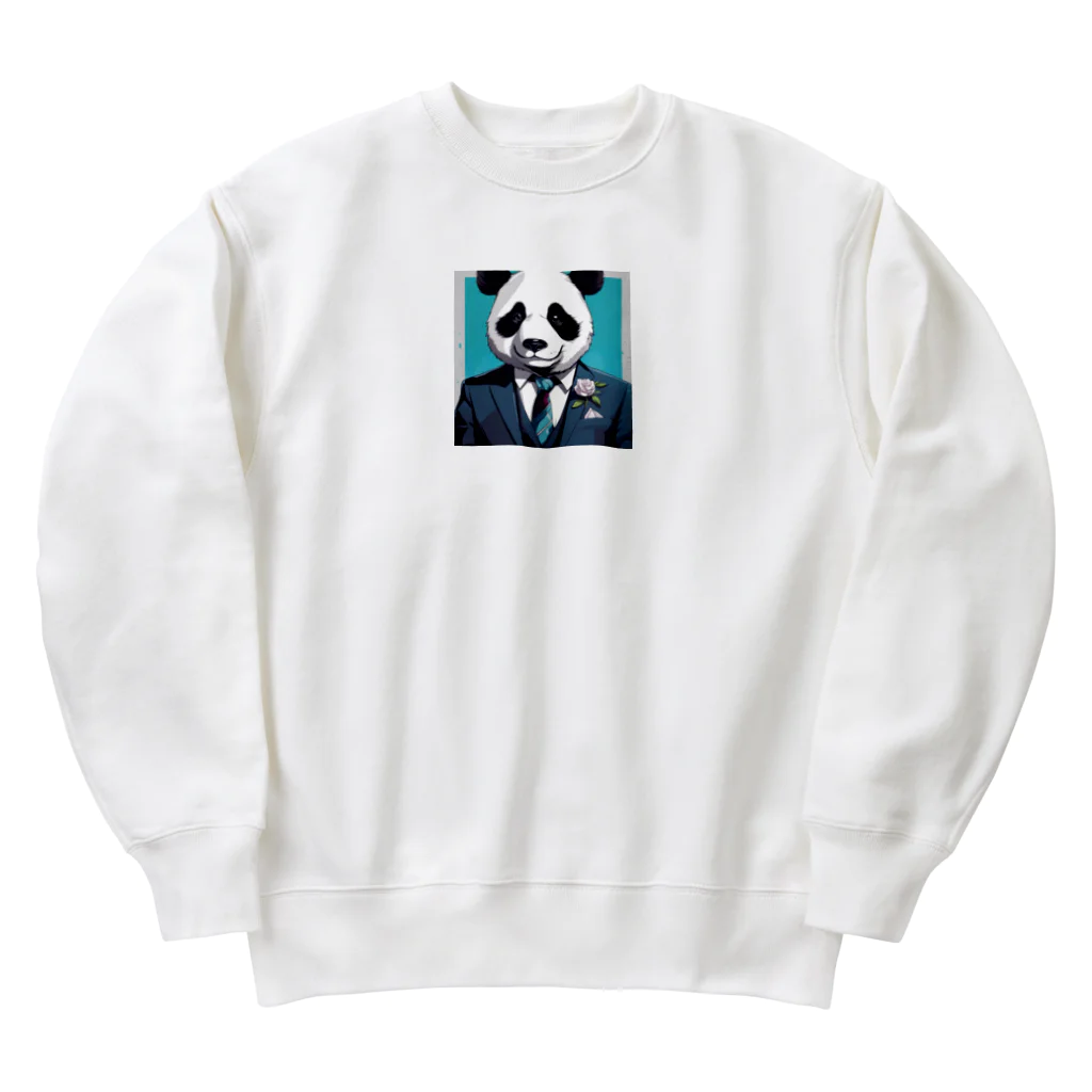 crazypanda2のビジネスパンダ Heavyweight Crew Neck Sweatshirt