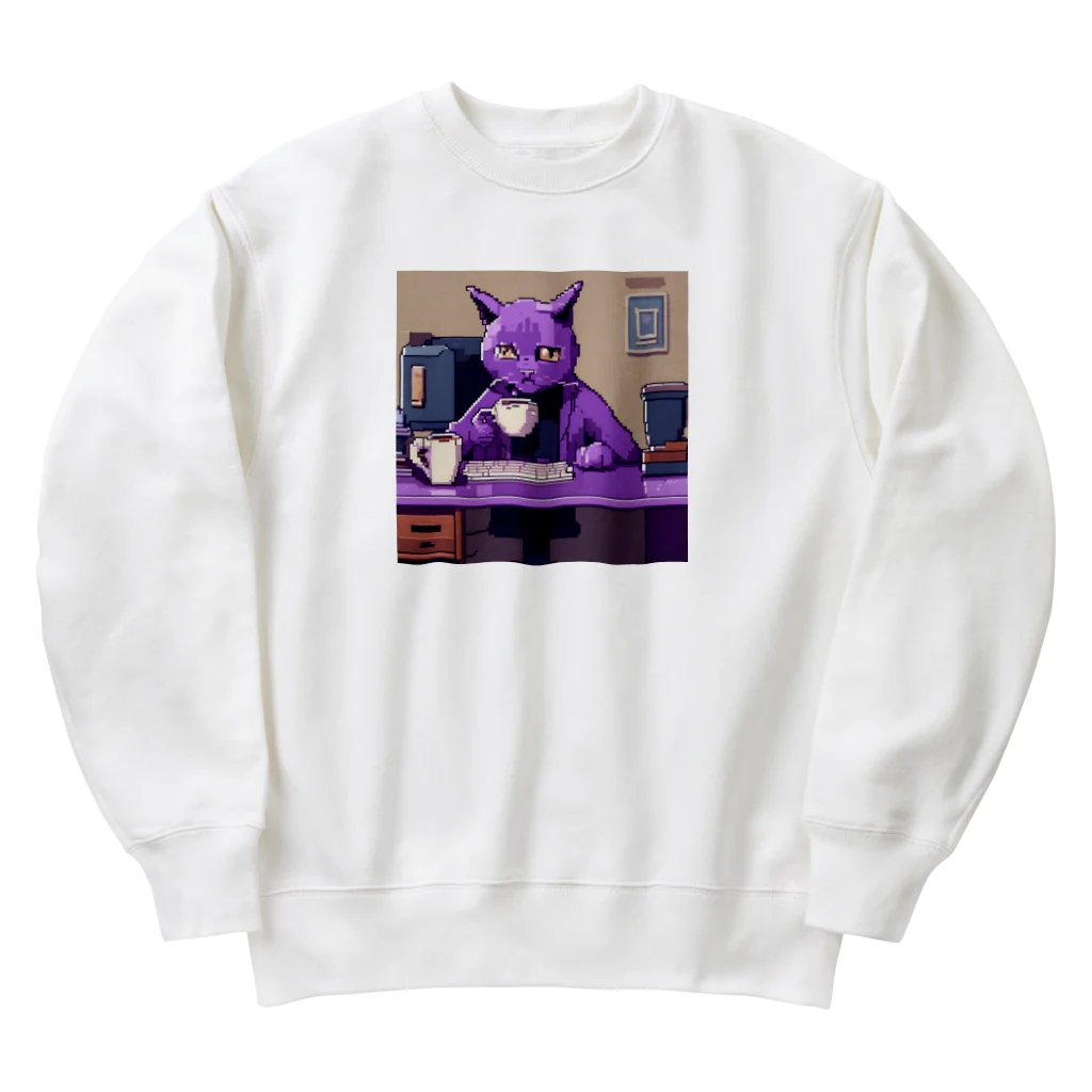 ねこっぷ屋|の一息ねこっぷ。 Heavyweight Crew Neck Sweatshirt