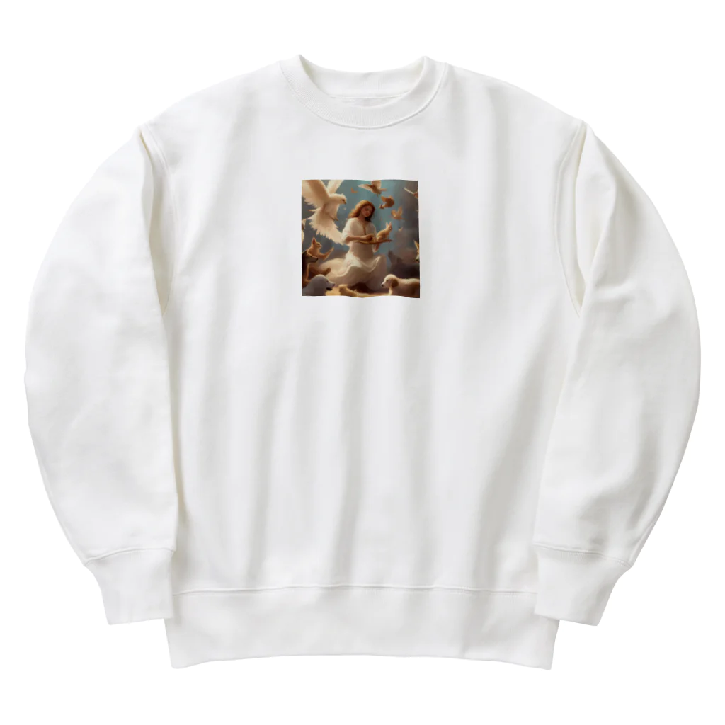 stonefishのペットと遊ぶ天使 Heavyweight Crew Neck Sweatshirt