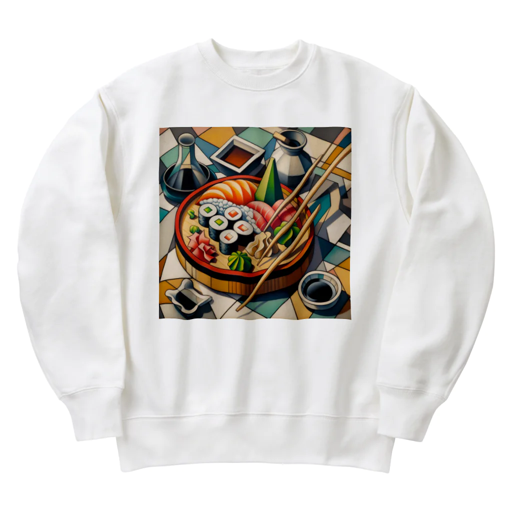 happiness_shopの江戸前の寿司をピカソ風にアレンジ Heavyweight Crew Neck Sweatshirt