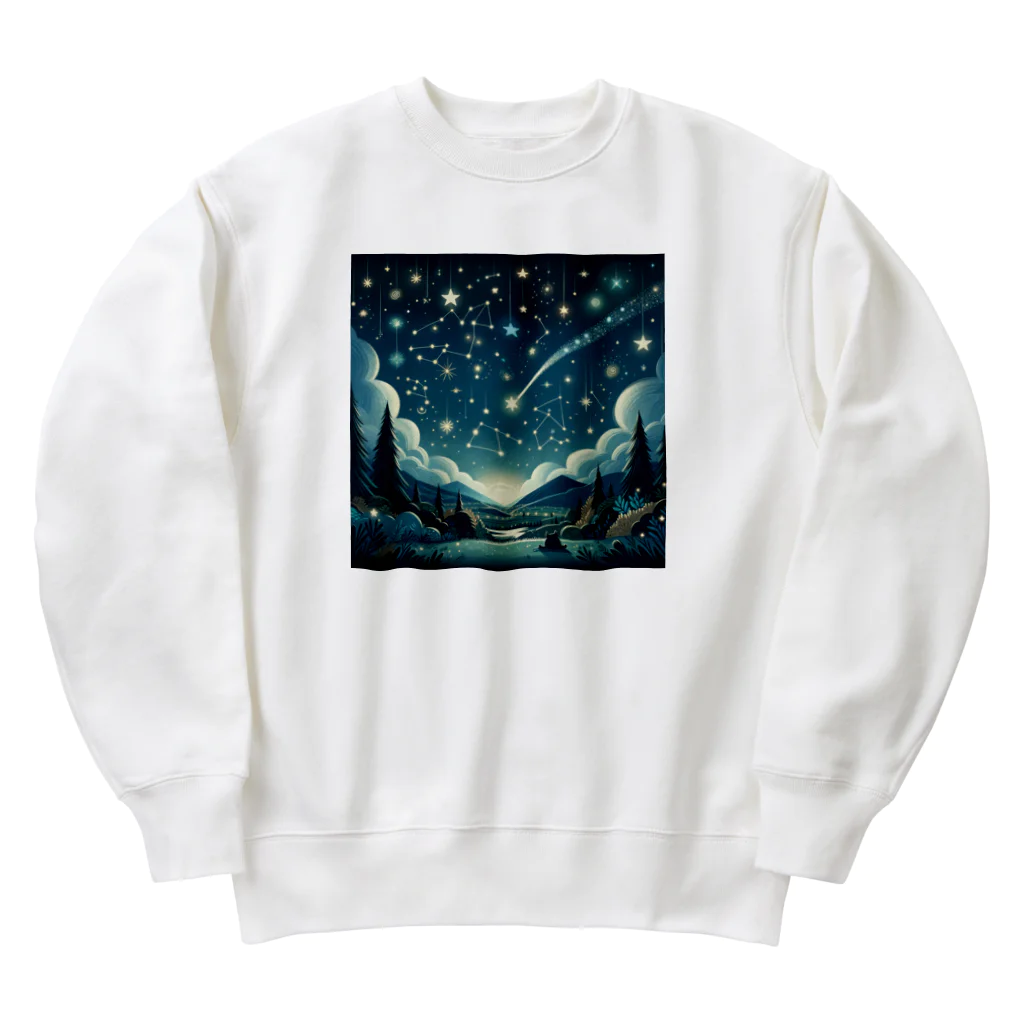 ほっこり絵音舎のほしのおともだち Heavyweight Crew Neck Sweatshirt