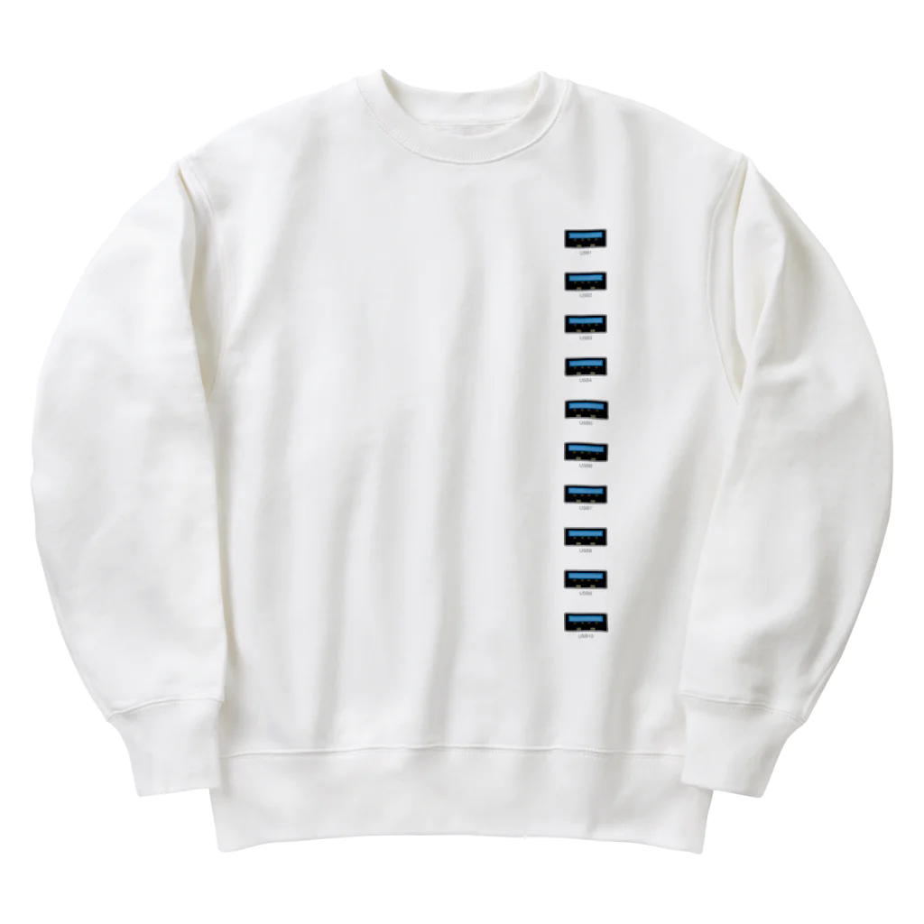 kimchinのずらりと並んだUSBポート Heavyweight Crew Neck Sweatshirt