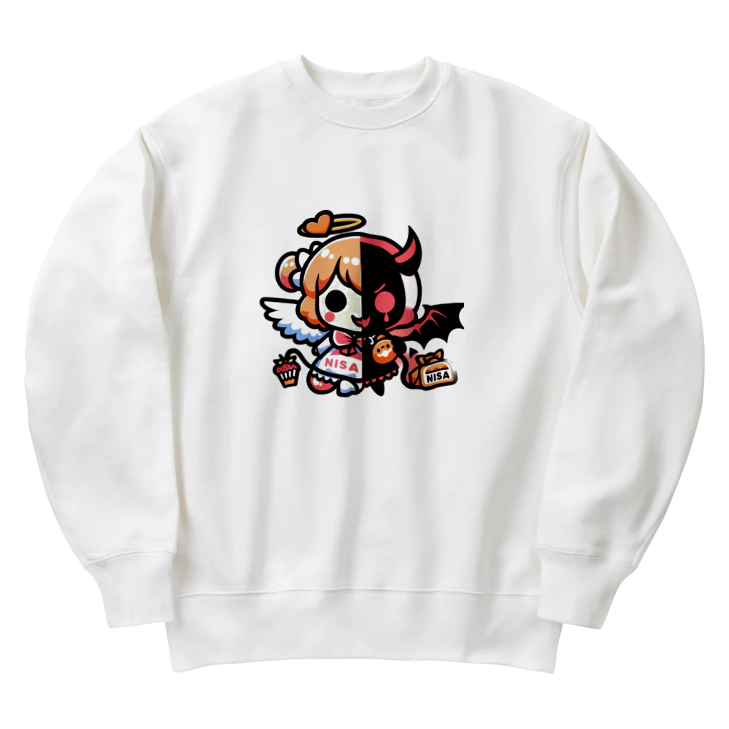 Shakkiri3のNISA（天使と悪魔） Heavyweight Crew Neck Sweatshirt