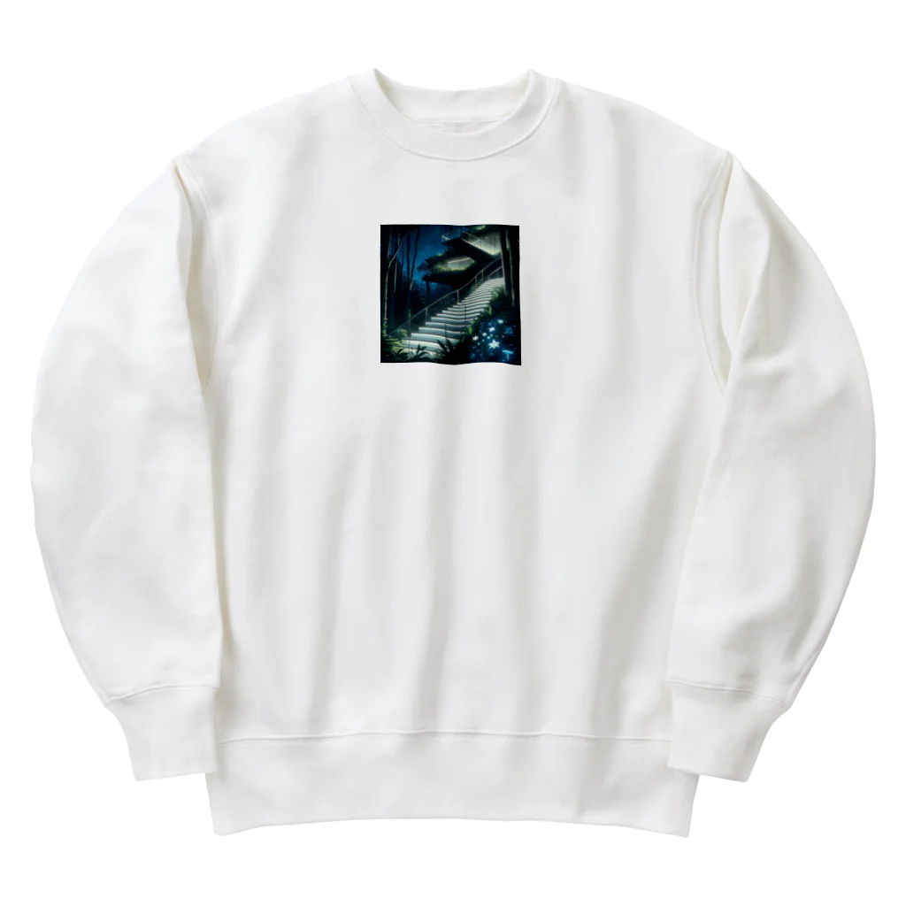 Irregular is beautifulのA Nighttime Journey through the Enchanted Forest Heavyweight Crew Neck Sweatshirt