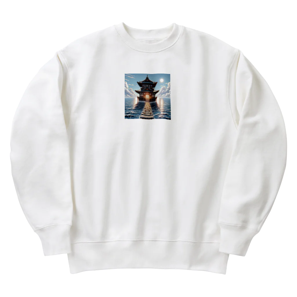 Irregular is beautifulのSanctuary of the Sea: Pathway to Serenity Heavyweight Crew Neck Sweatshirt