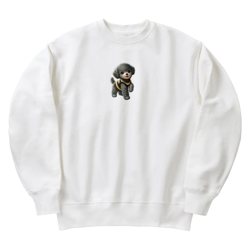 パグとプードルのグレートイプードルの男の子 Heavyweight Crew Neck Sweatshirt