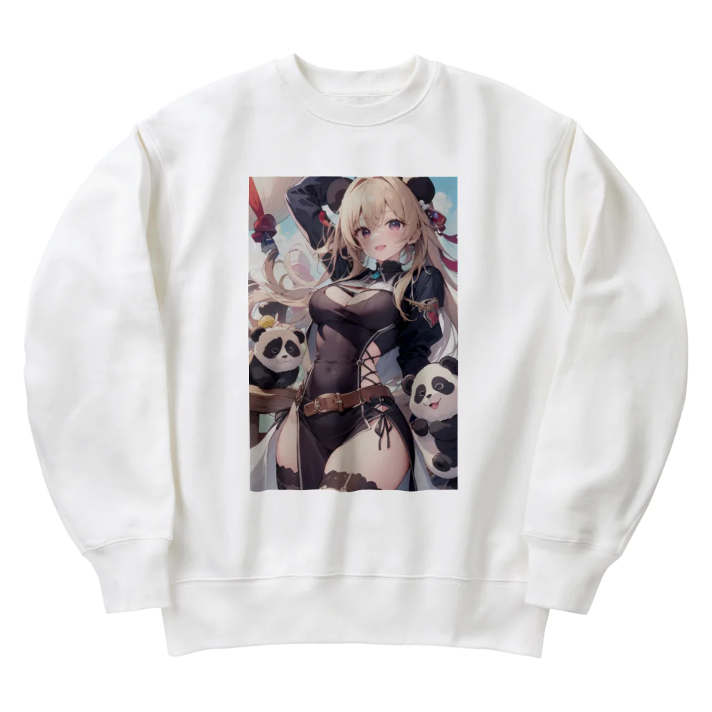 vitamin-powerの癒しのパンダ姉さん Heavyweight Crew Neck Sweatshirt